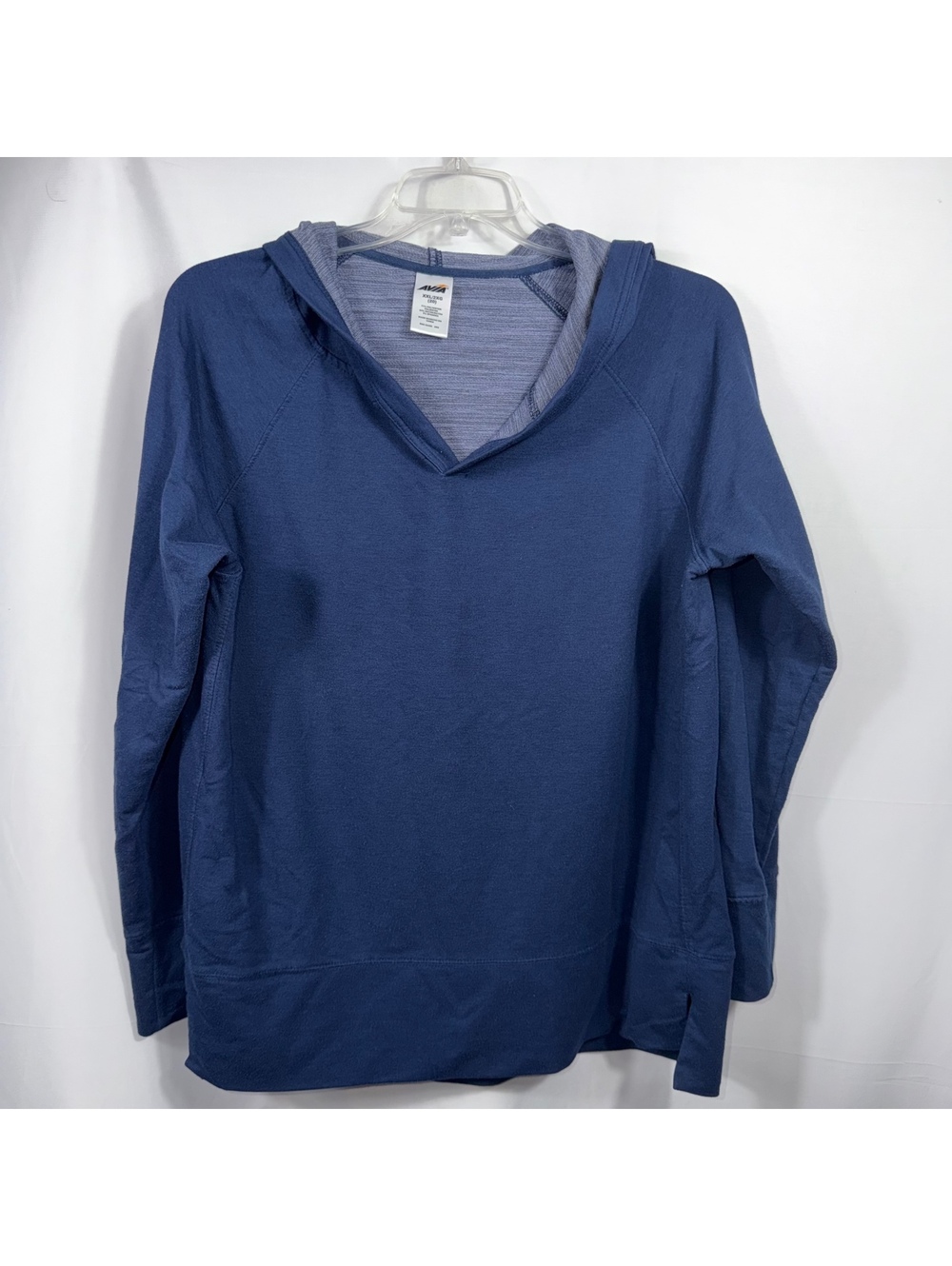 Avia Blue Hooded Pullover Top Plus 2X 20